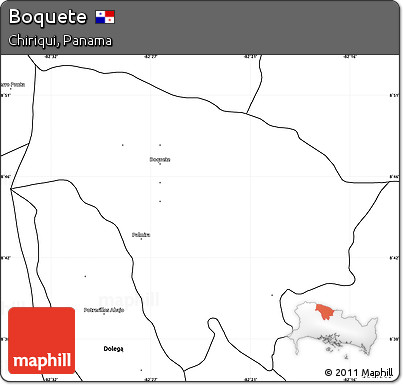 Blank Simple Map of Boquete