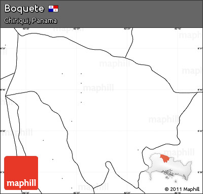 Blank Simple Map of Boquete, no labels