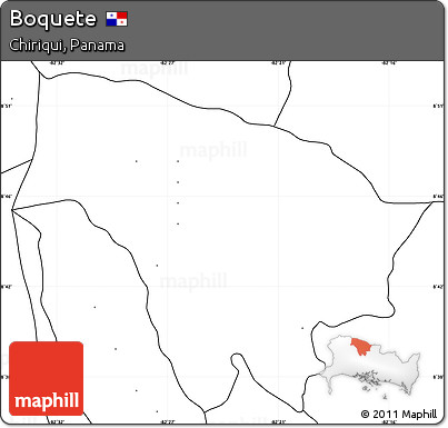Blank Simple Map of Boquete, no labels