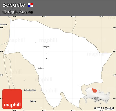 Classic Style Simple Map of Boquete