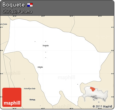 Classic Style Simple Map of Boquete
