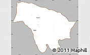 Gray Simple Map of Boquete, cropped outside