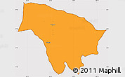 Political Simple Map of Boquete, cropped outside