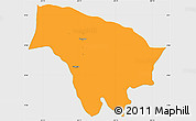 Political Simple Map of Boquete, single color outside