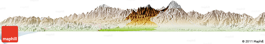 Physical Horizon Map of Bugaba, lighten