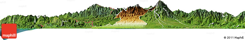 Physical Horizon Map of Bugaba, satellite outside