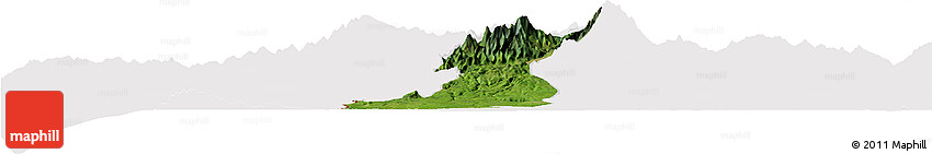 Satellite Horizon Map of Bugaba, cropped outside
