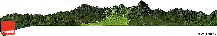 Satellite Horizon Map of Bugaba, darken