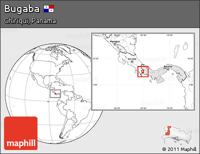 Blank Location Map of Bugaba, highlighted country