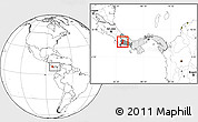 Blank Location Map of Bugaba, highlighted country, highlighted parent region, within the entire country