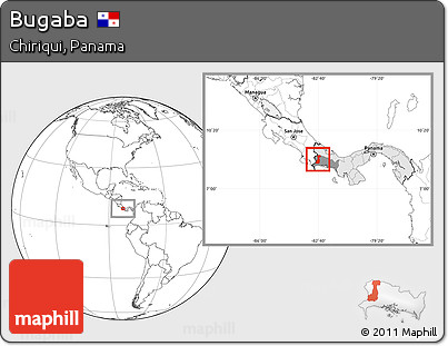 Blank Location Map of Bugaba, highlighted country, highlighted parent region