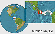 Satellite Location Map of Bugaba, highlighted country