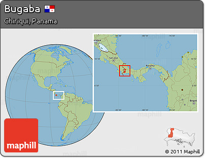 Savanna Style Location Map of Bugaba, within the entire country