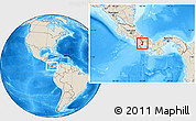 Shaded Relief Location Map of Bugaba, highlighted parent region