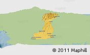 Savanna Style Panoramic Map of Bugaba, single color outside