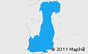 Political Simple Map of Bugaba, single color outside, borders and labels