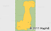 Savanna Style Simple Map of Bugaba, cropped outside
