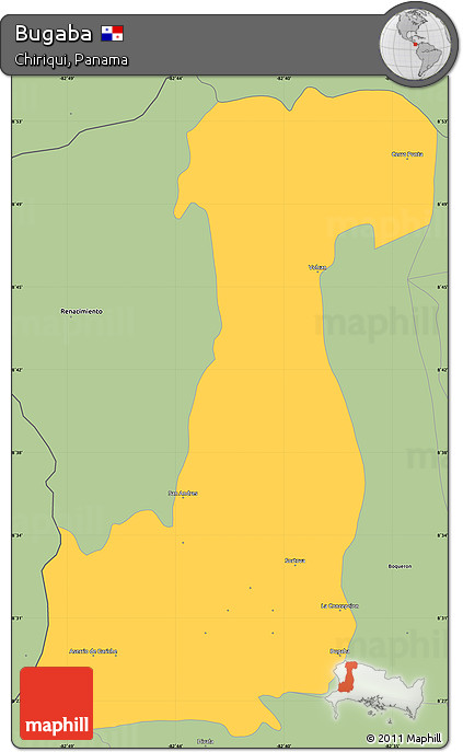 Savanna Style Simple Map of Bugaba