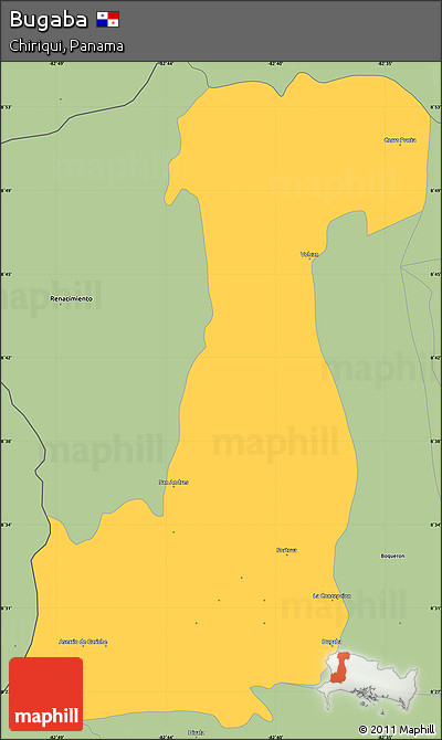 Savanna Style Simple Map of Bugaba
