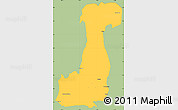 Savanna Style Simple Map of Bugaba, single color outside