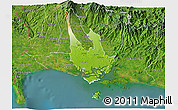 Physical 3D Map of David, satellite outside