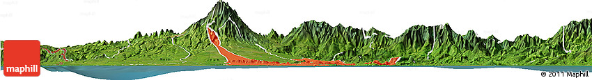 Political Horizon Map of David, satellite outside