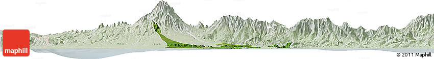 Satellite Horizon Map of David, lighten