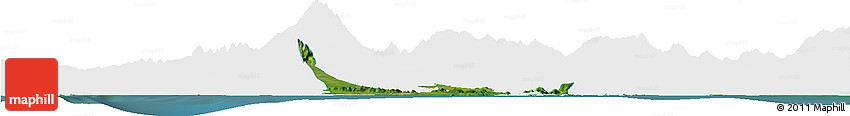 Satellite Horizon Map of David, single color outside