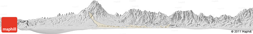 Shaded Relief Horizon Map of David, desaturated