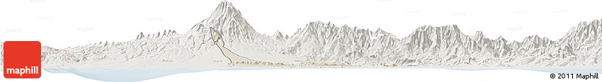 Shaded Relief Horizon Map of David, lighten