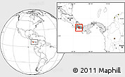 Blank Location Map of David, highlighted country, highlighted parent region, within the entire country