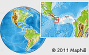 Physical Location Map of David, highlighted country, highlighted parent region, within the entire country