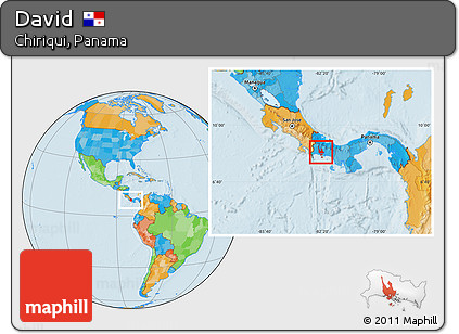 Political Location Map of David
