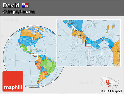 Political Location Map of David