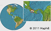 Satellite Location Map of David, highlighted parent region, within the entire country