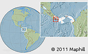 Savanna Style Location Map of David, highlighted country, highlighted parent region, within the entire country, hill shading