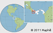 Savanna Style Location Map of David, highlighted country, highlighted parent region, within the entire country