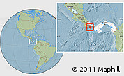 Savanna Style Location Map of David, highlighted country, highlighted parent region, hill shading