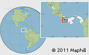 Savanna Style Location Map of David, highlighted country, highlighted parent region