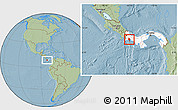 Savanna Style Location Map of David, highlighted country, hill shading