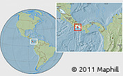 Savanna Style Location Map of David, highlighted parent region, within the entire country, hill shading