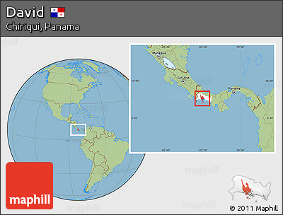 Savanna Style Location Map of David, highlighted parent region