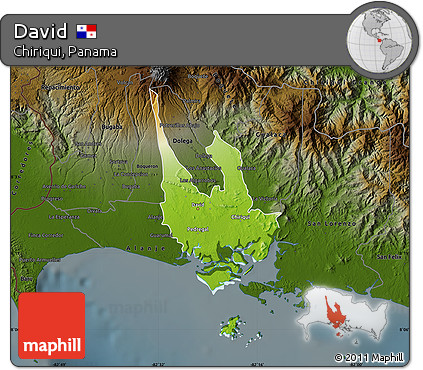 Physical Map of David, darken