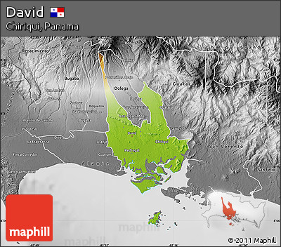 Physical Map of David, desaturated