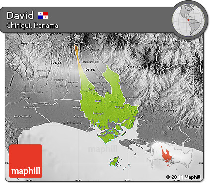 Physical Map of David, desaturated