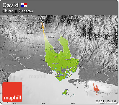 Physical Map of David, desaturated