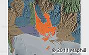 Political Map of David, darken, semi-desaturated