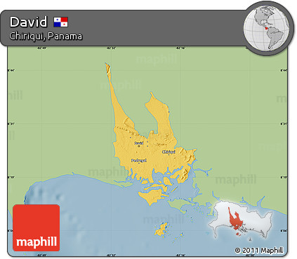 Savanna Style Map of David, single color outside