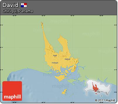 Savanna Style Map of David, single color outside