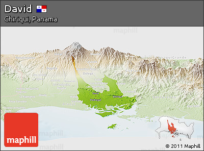 Physical Panoramic Map of David, lighten